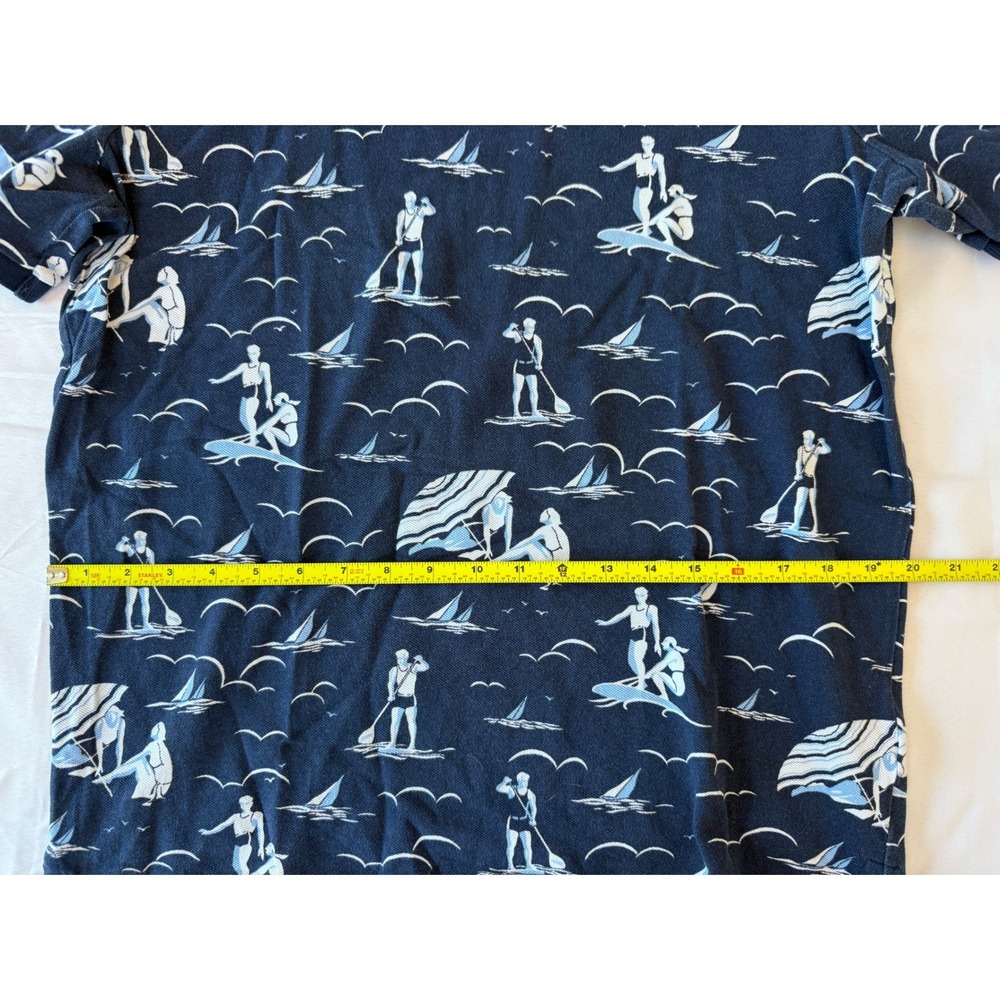 Polo Ralph Lauren Mens Classic Fit Surfer Polo Shirt M Navy Beach Preppy Casual - Picture 7 of 7